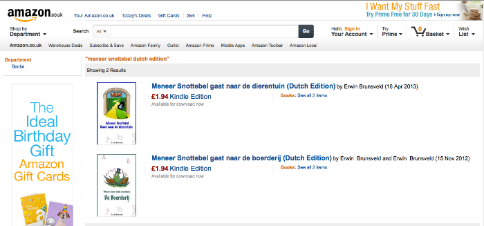 Meneer Snottebel boekjes nu ook voor Android tablets beschikbaar!